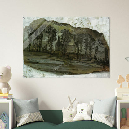 VIEW OF PUBOL - Salvador Dali Acrylic Print - 70x100 cm / 28x40″ inches