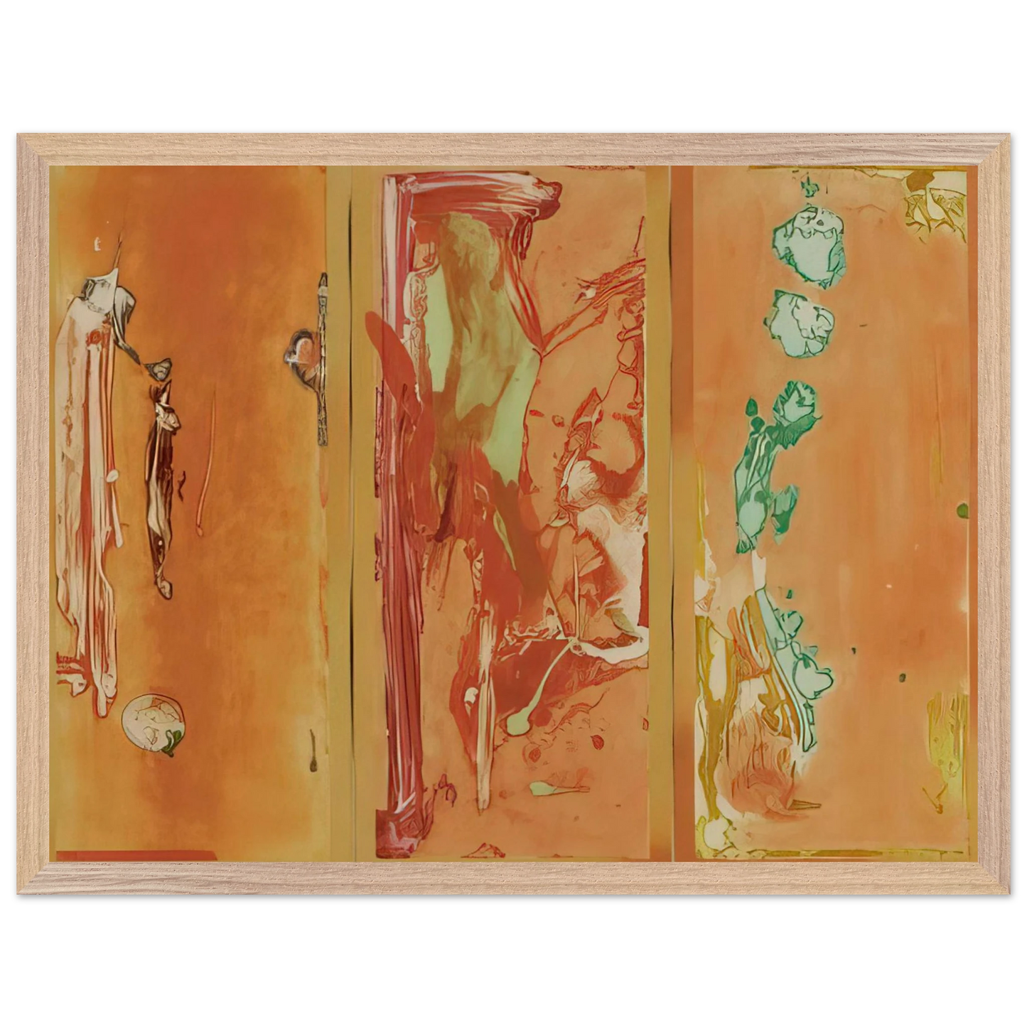 Helen Frankenthaler - Gateway - 1988 Wall art - 45x60 cm / 18x24 inches - Premium Wooden Framed Poster With Fine Art Paper-canvas - Wood frame