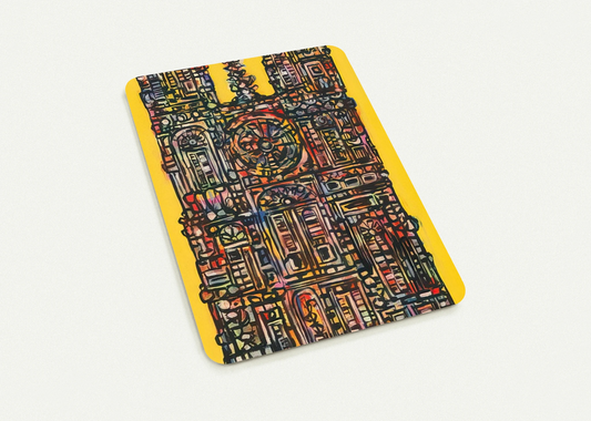 CATHEDRAL IN YELLOW 1961 By Rene Portocarrero Pack of 10 Post Cards | Rene Portocarrero Post Cards | A6 (10.5 x 14.8 cm) - 4.1 x 5.8 inches