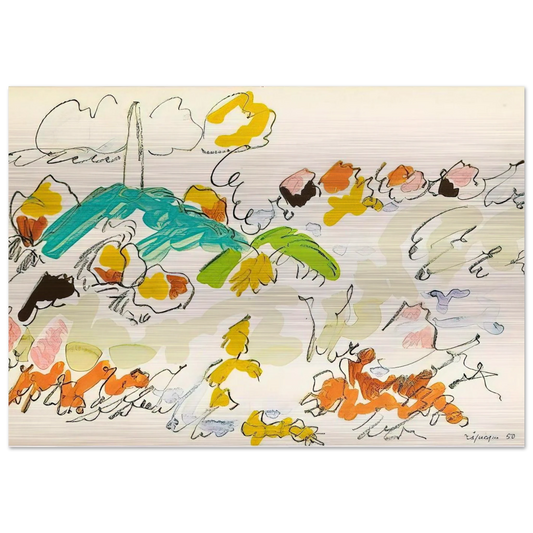 Paysage de mer - 1950 - Charles Lapicque Brushed Aluminum Print - 70x100 cm / 28x40 inches | Charles Lapicque Aluminum Print | Charles Lapicque Prints