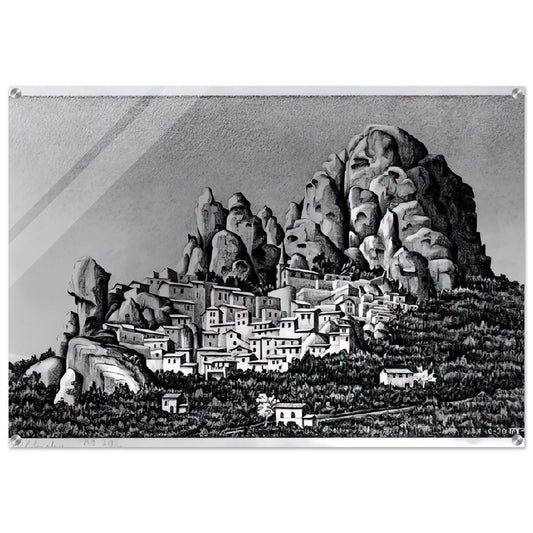 PENTEDATTIO CALABRIA OCTOBER 1930 1930 - MC Escher Acrylic Print - 70x100 cm / 28x40″ inches | Maurits Cornelis Escher Prints