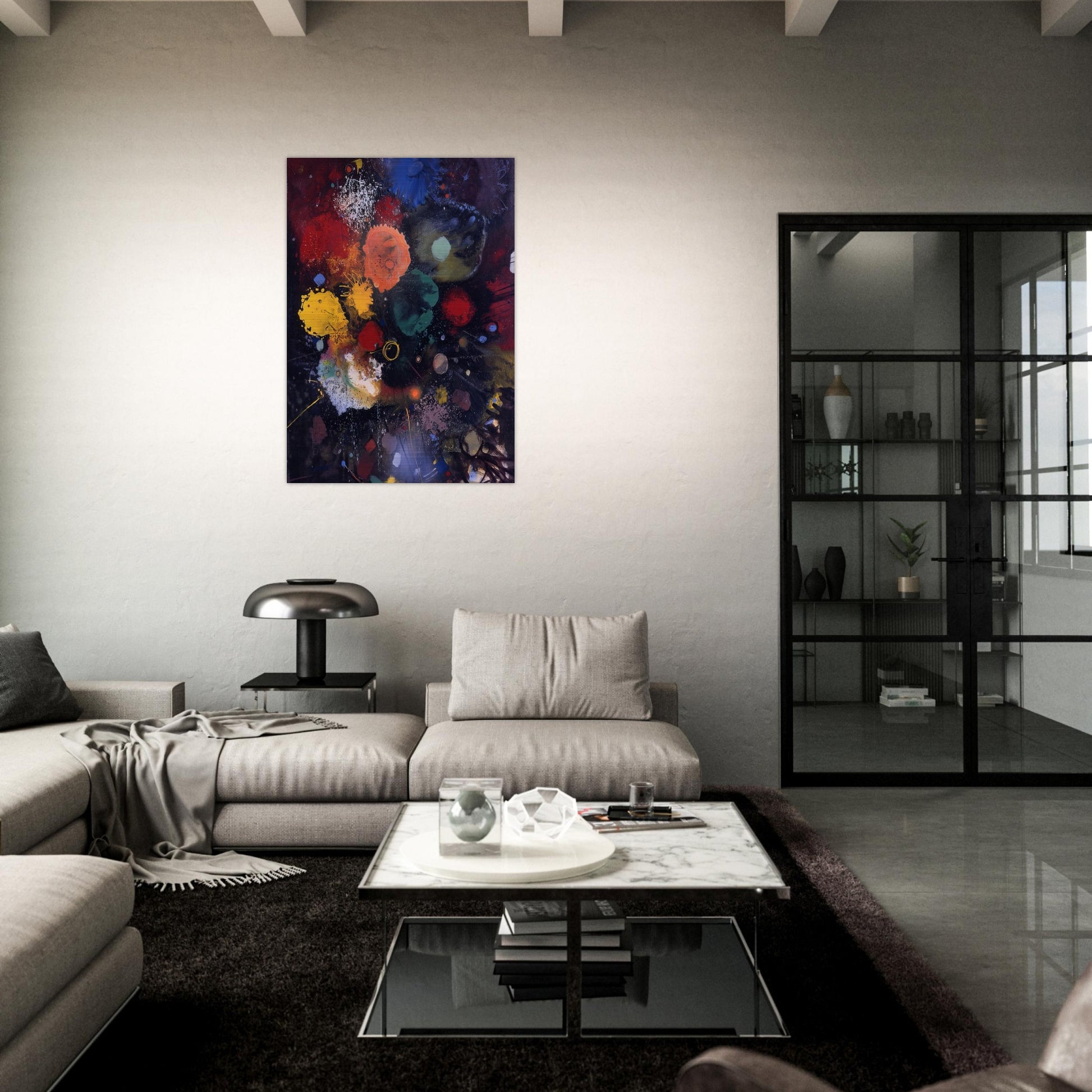 Flowers No. 5 - 1975 - Gebre Kristos Desta Brushed Aluminum Print - 70x100 cm / 28x40 inches | Gebre Kristos Desta Aluminum Print | Gebre Kristos Desta Prints