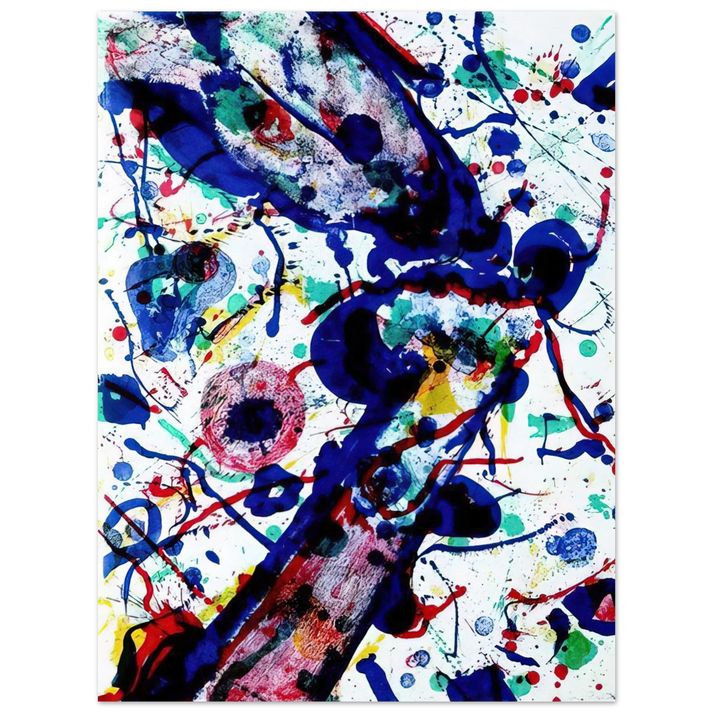 Sam Francis - Untitled from Michel Waldberg s Posmes dans le ciel  75x100 cm / 30x40inches Fine Art Poster
