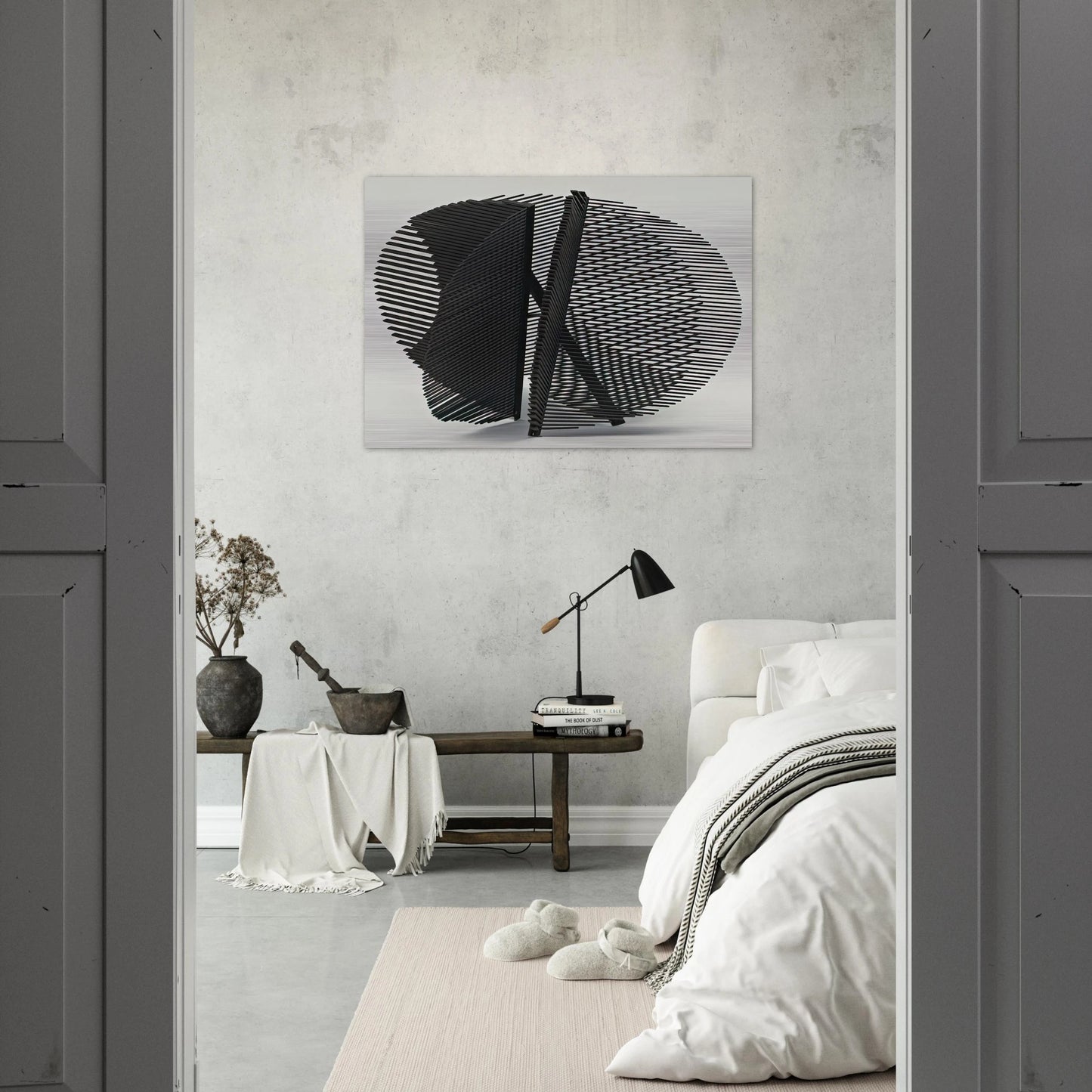 Esfera - 1959 - Gego Brushed Aluminum Print - 70x100 cm / 28x40 inches | Gego Aluminum Print | Gego Prints