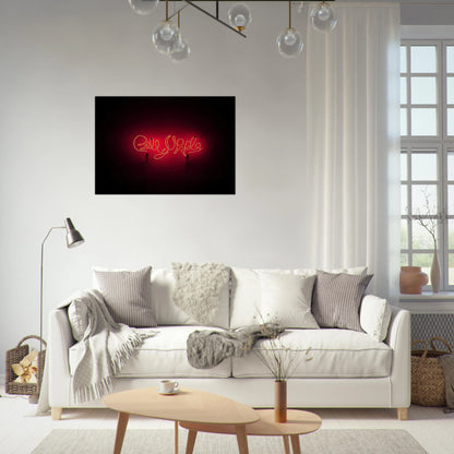 Neon Signature Red - 1967 - Billy Apple Brushed Aluminum Print - 70x100 cm / 28x40 inches | Billy Apple Aluminum Print | Billy Apple Prints