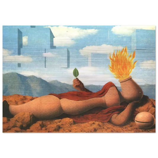 ELEMENTARY COSMOGONY 1949 - Rene Magritte Brushed Aluminum Print - 70x100 cm / 28x40 inches | Rene Magritte Aluminum Print | Rene Magritte Prints