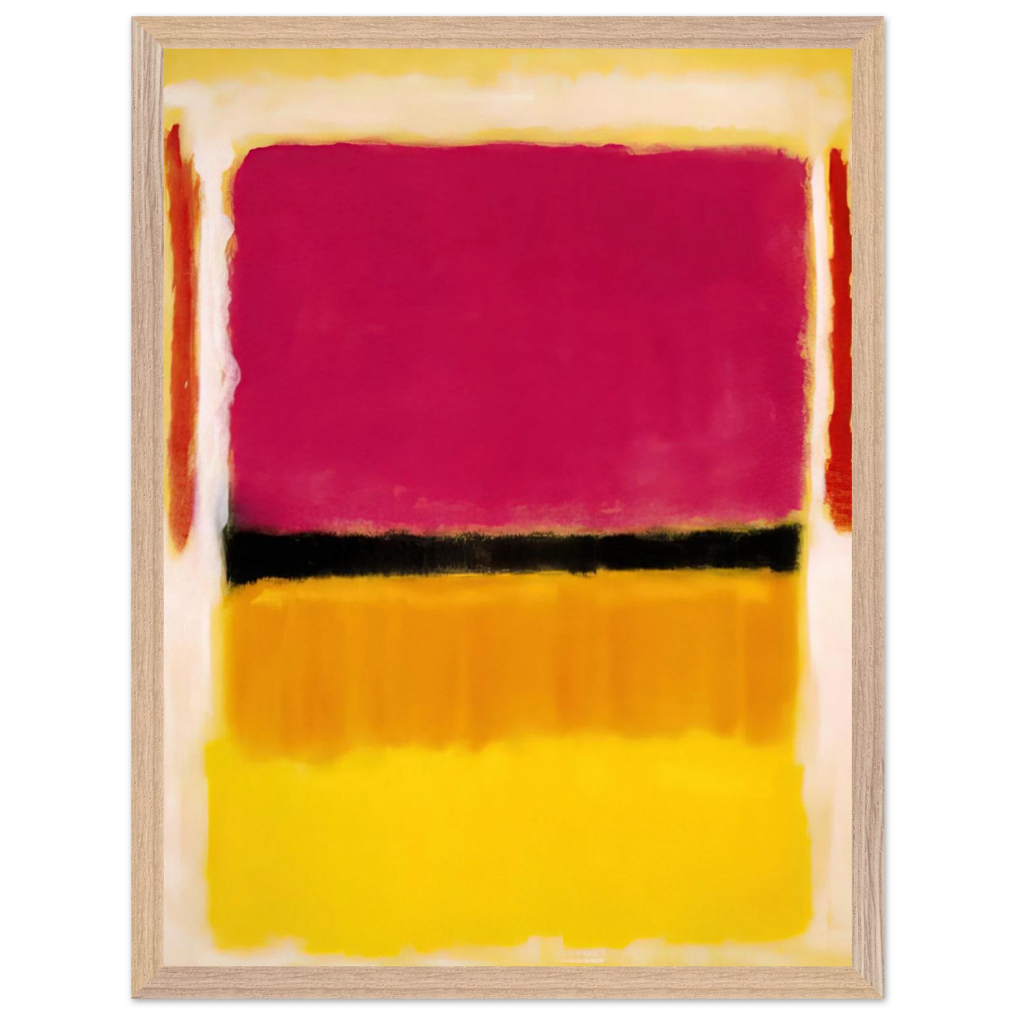 Mark Rothko - Violet, Black, Orange, Yellow on White and Red - 1949 Wall Art - 60x80 cm / 24x32 inches - Premium Wooden Framed Poster With Fine Art Paper - White frame