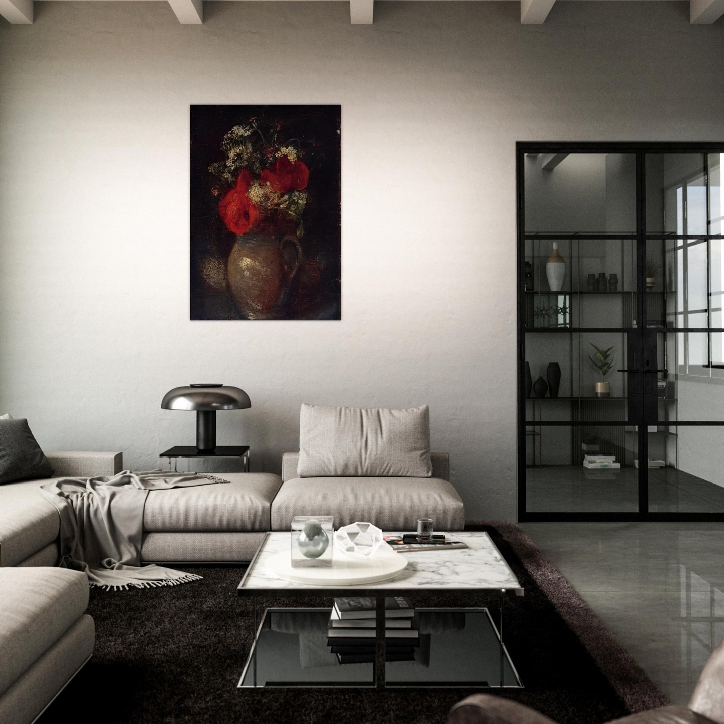 BOUQUET - Odilon Redon Brushed Aluminum Print - 70x100 cm / 28x40 inches | Odilon Redon Aluminum Print | Odilon Redon Prints
