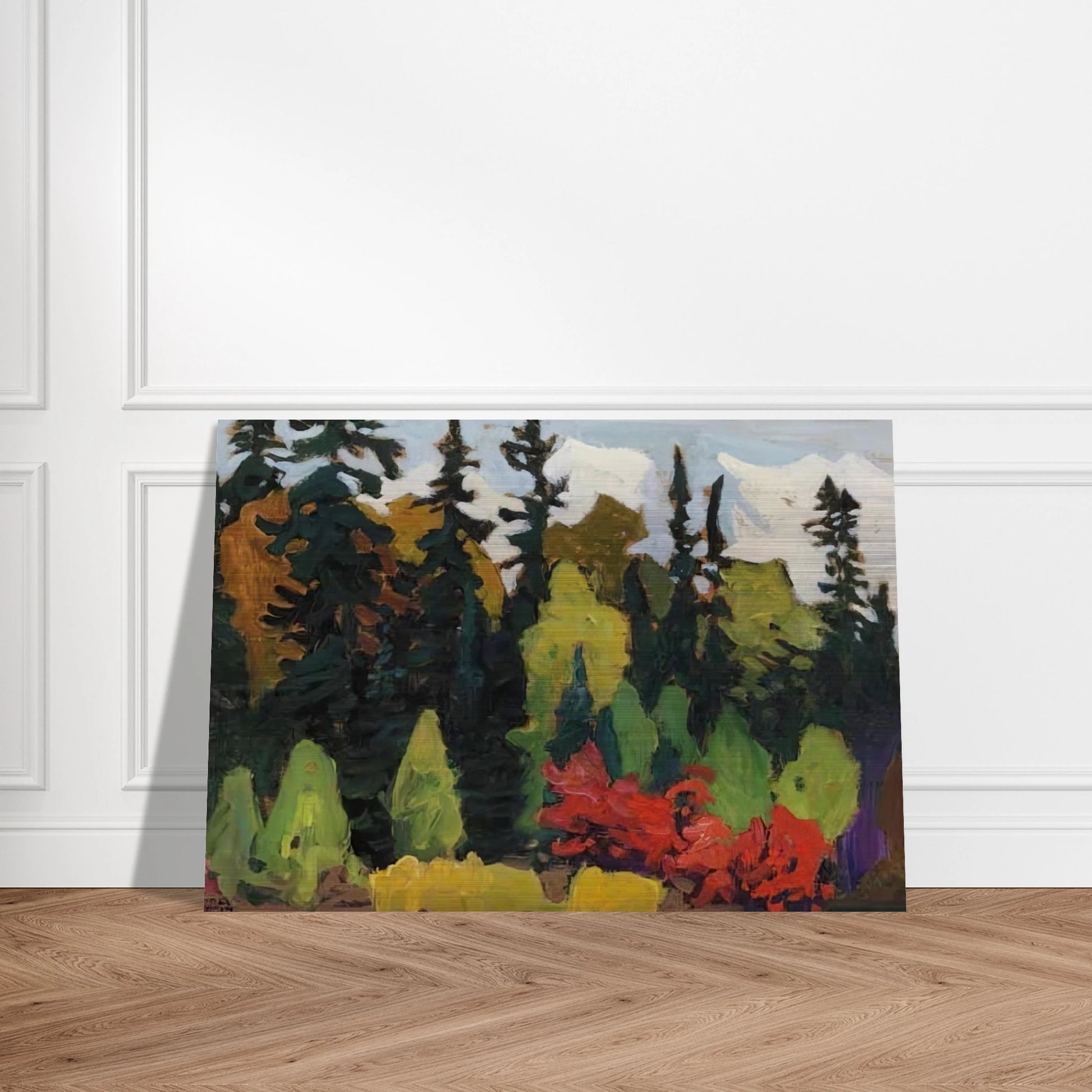 Woods, Algoma - 1918 - Lawren Harris Brushed Aluminum Print - 70x100 cm / 28x40 inches | Lawren Harris Aluminum Print | Lawren Harris Prints