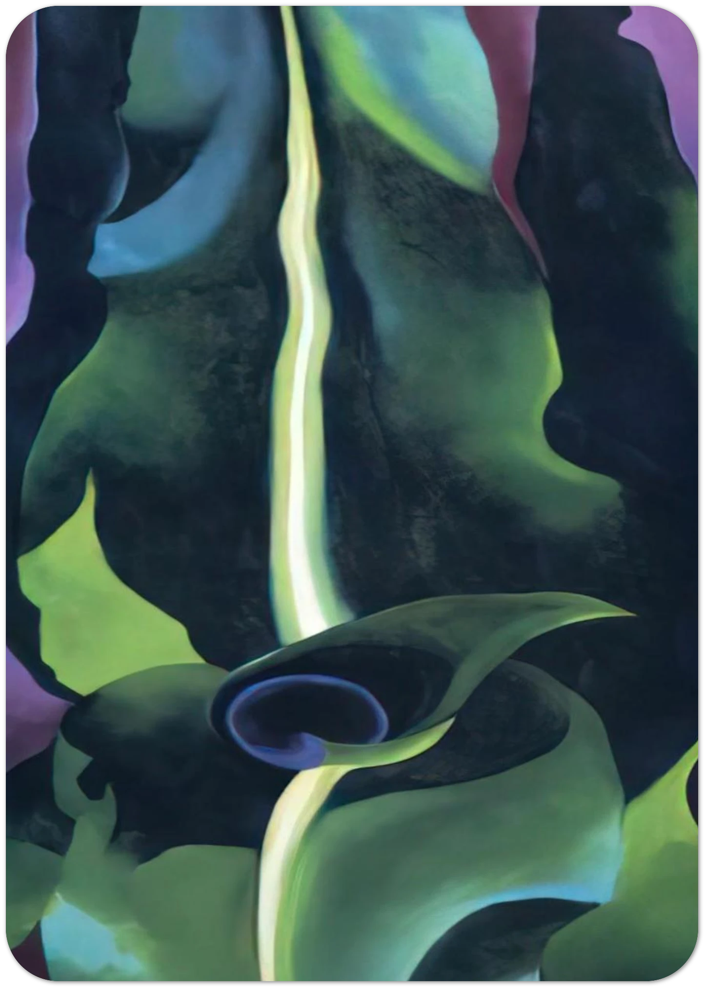 Corn, Dark I By Georgia O'Keeffe Pack of 10 Post Cards | Georgia O'Keeffe Post Cards | A6 (10.5 x 14.8 cm) - 4.1 x 5.8 inches