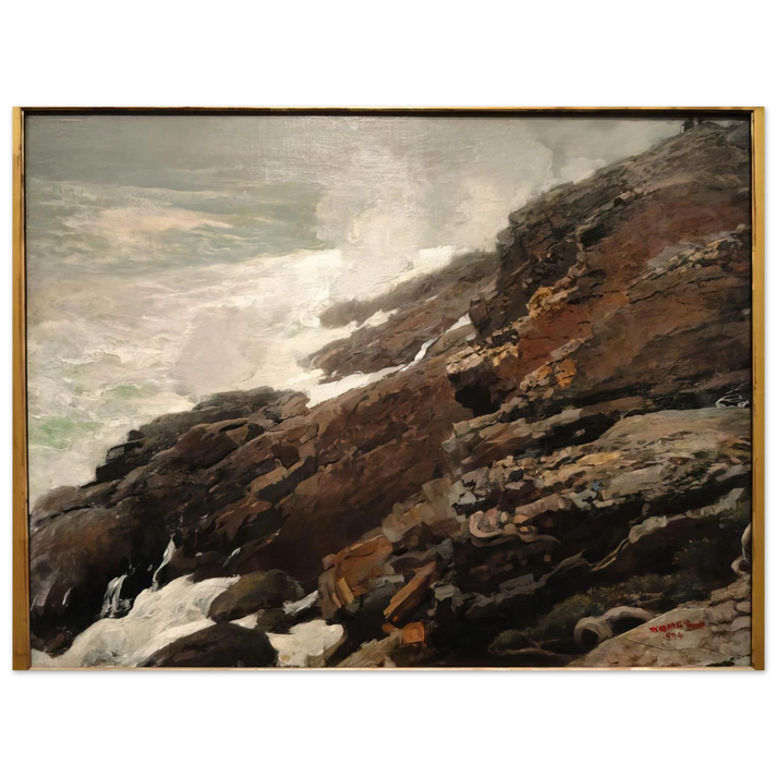 Winslow Homer - HIGH CLIFF COAST OF MAINE  75x100 cm / 30x40inches Fine Art Poster