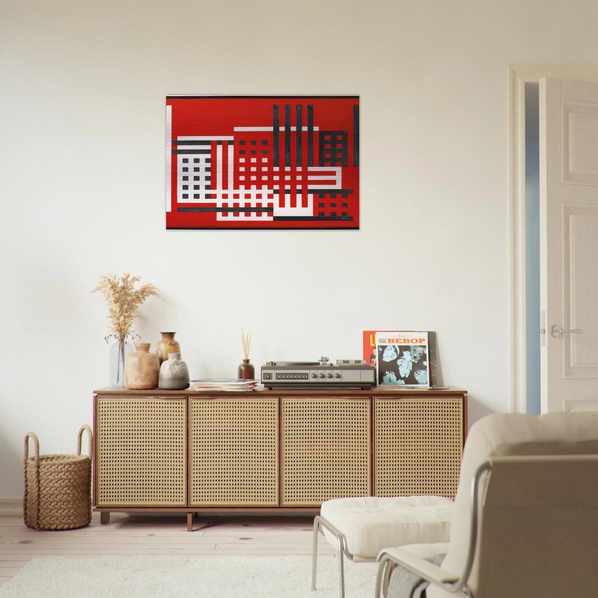 FACTORY 1925 - Josef Albers Brushed Aluminum Print - 70x100 cm / 28x40 inches | Josef Albers Aluminum Print | Josef Albers Prints