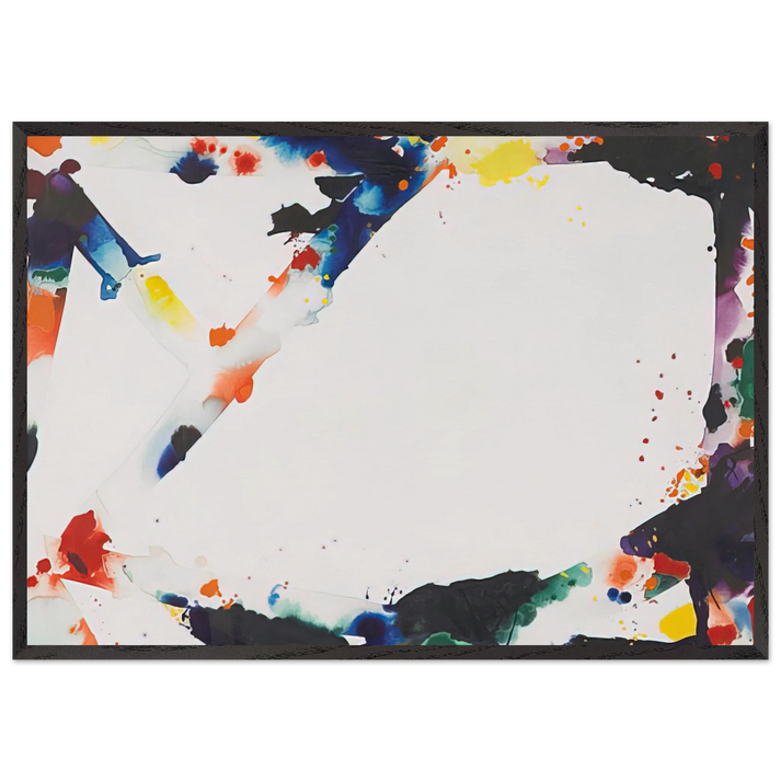 Angel Trails - Sam Francis 70x100 cm / 28x40 inches Framed Art Print – Black Wooden Frame