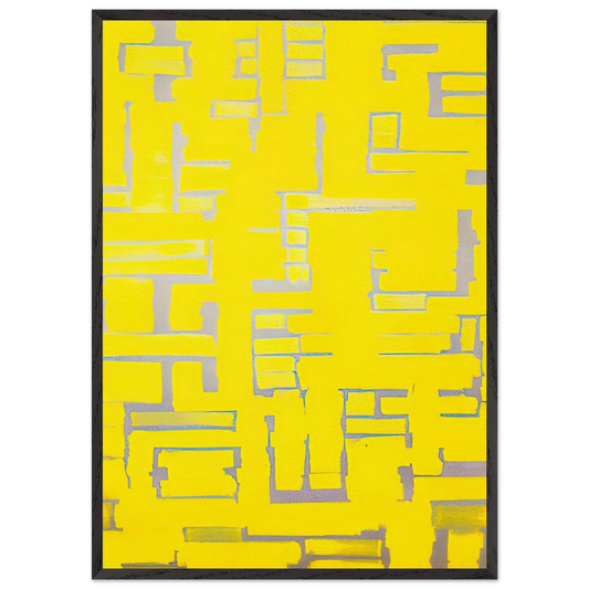 Untitled Yellow and White - 1950 - Ad Reinhardt 70x100 cm / 28x40 inches Framed Art Print – Black Wooden Frame