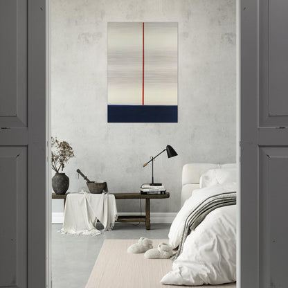 Komposition Blau-Rot auf Weiss - 1965 - Blinky Palermo Brushed Aluminum Print - 70x100 cm / 28x40 inches | Blinky Palermo Aluminum Print | Blinky Palermo Prints