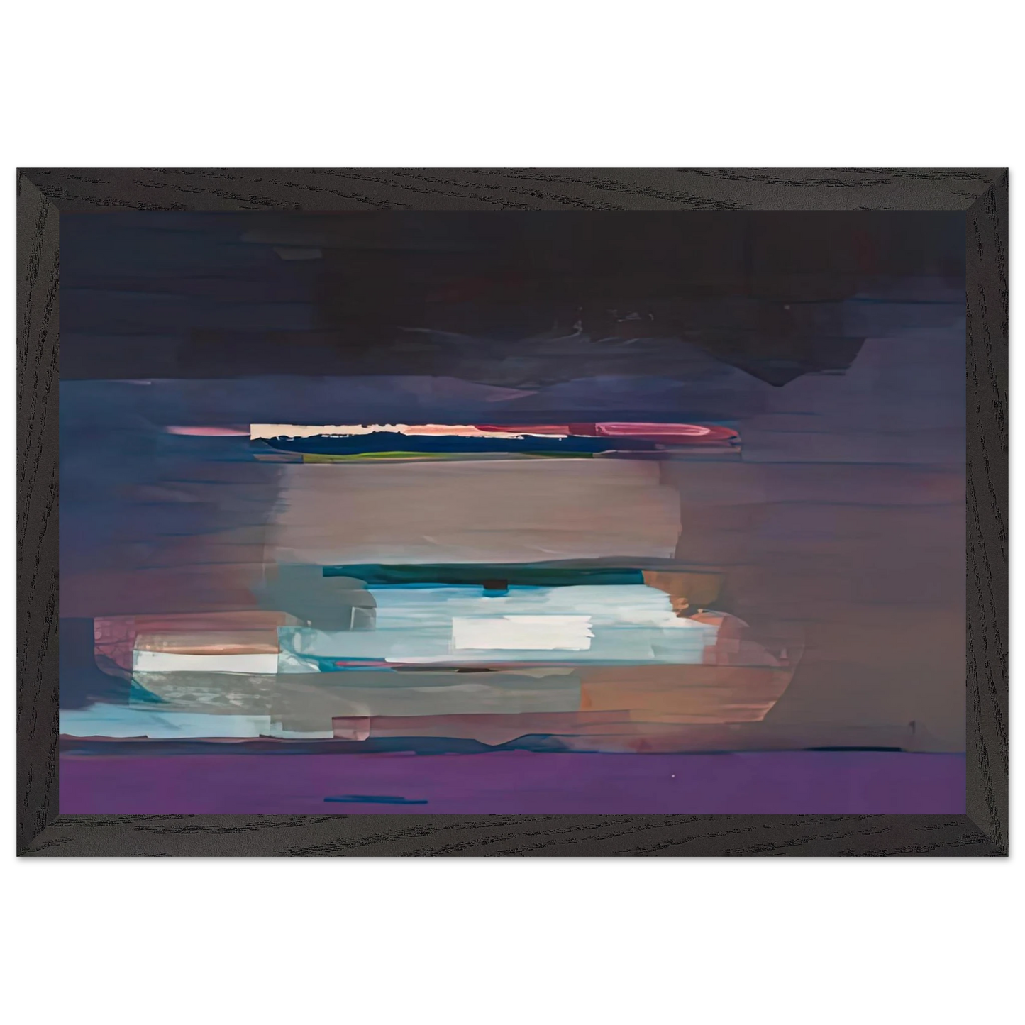 Helen Frankenthaler - Viewpoint I, 1974- Wall Art - 30x40 cm / 12x16 inches - Premium Wooden Framed Poster With Fine Art Paper-canvas - Black frame