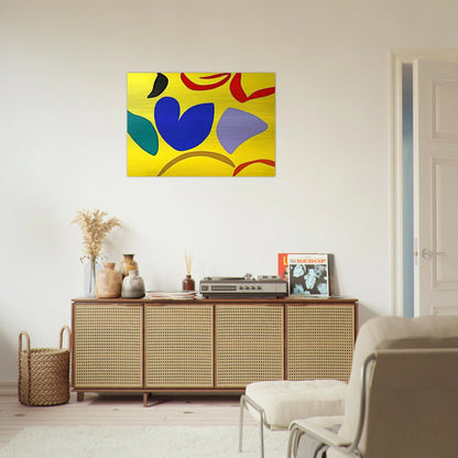 M-yellow - 1965 - Ray Parker Brushed Aluminum Print - 70x100 cm / 28x40 inches | Ray Parker Aluminum Print | Ray Parker Prints