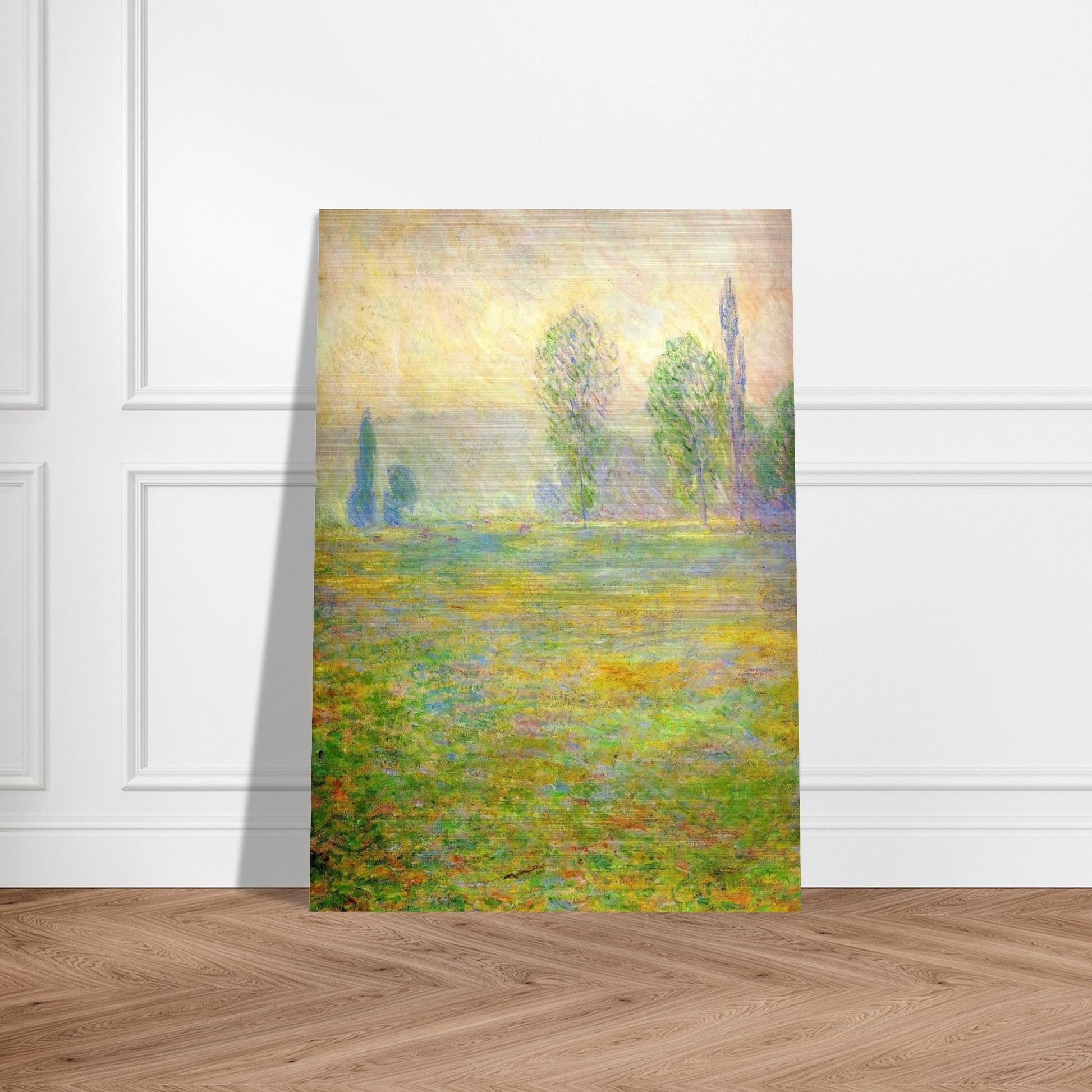Meadows in Giverny - claude monet Brushed Aluminum Print - 70x100 cm / 28x40 inches | claude monet Aluminum Print | claude monet Prints