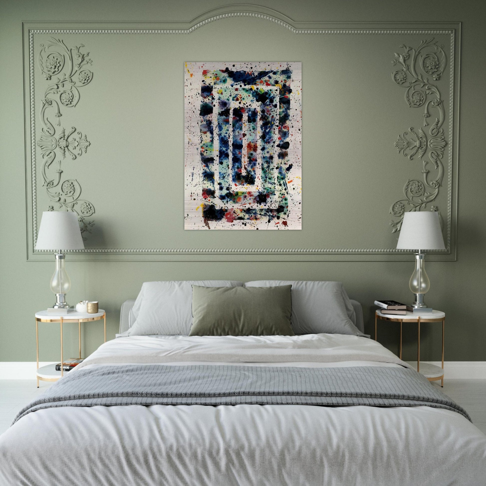 Untitled  SF75-102  - Sam Francis Brushed Aluminum Print - 70x100 cm / 28x40 inches | Sam Francis Aluminum Print | Sam Francis Prints
