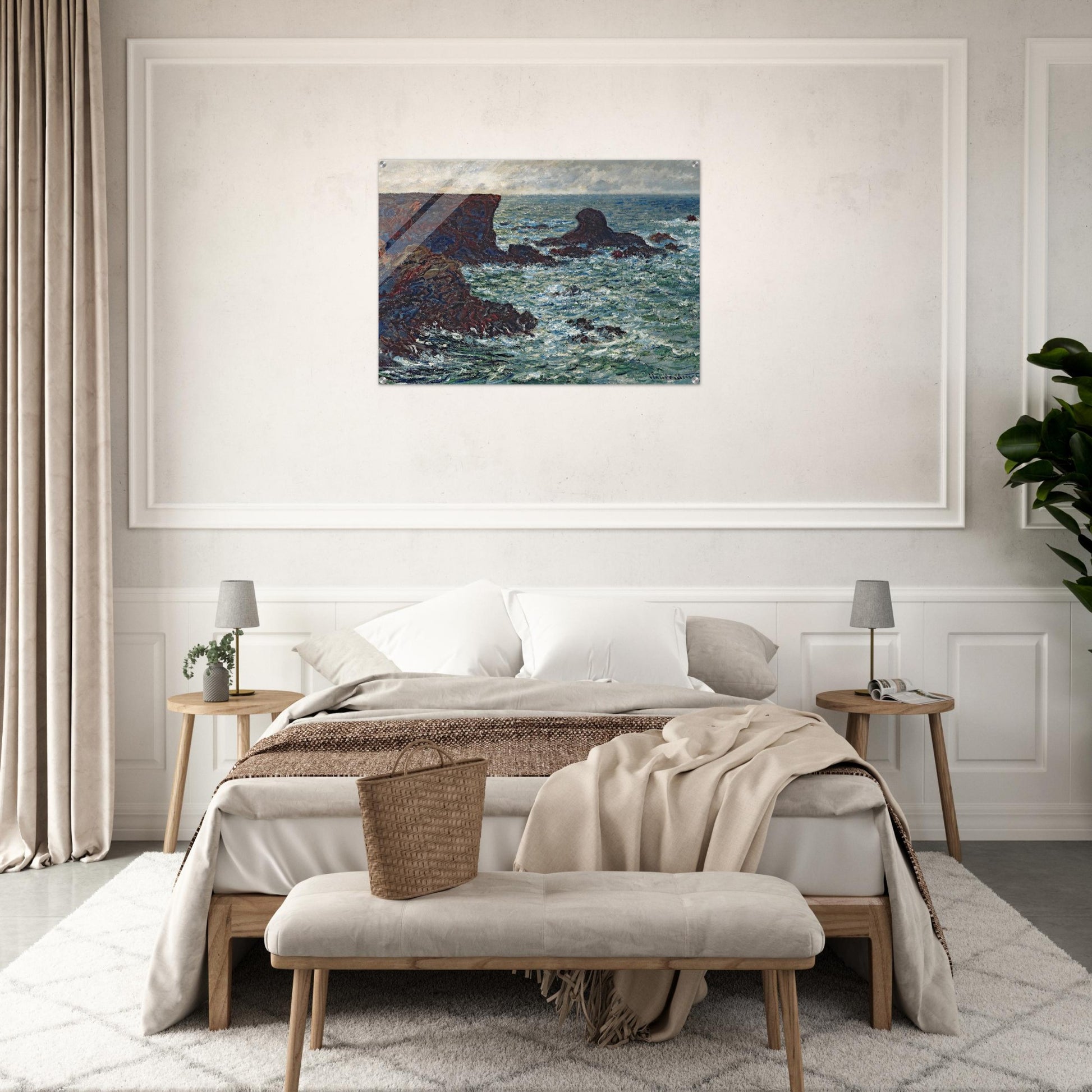 Rocks at Port Coton, the Lion Rock - claude monet Acrylic Print - 70x100 cm / 28x40″ inches