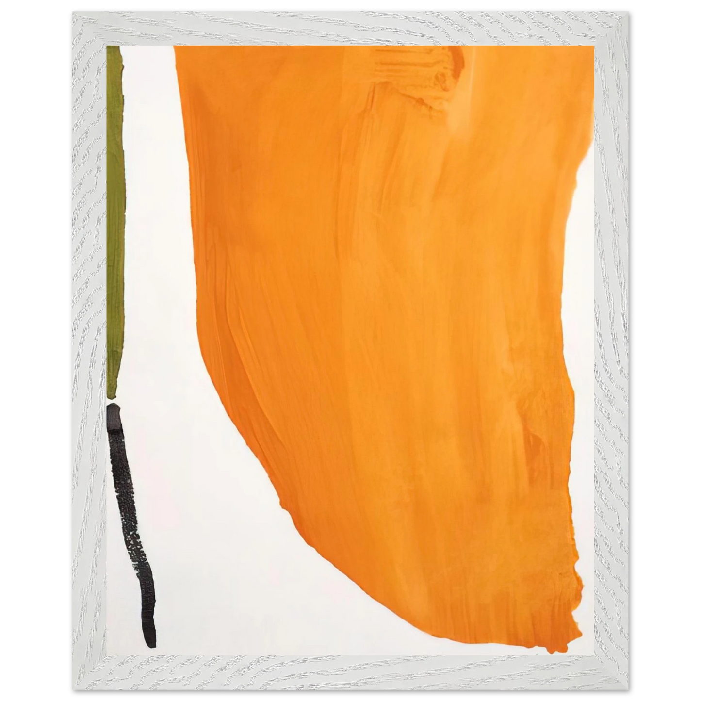 Helen Frankenthaler - Orange Downpour - 1970 Wall art - 30x45 cm / 12x18 inches - Premium Wooden Framed Poster With Fine Art Paper-canvas - Wood frame