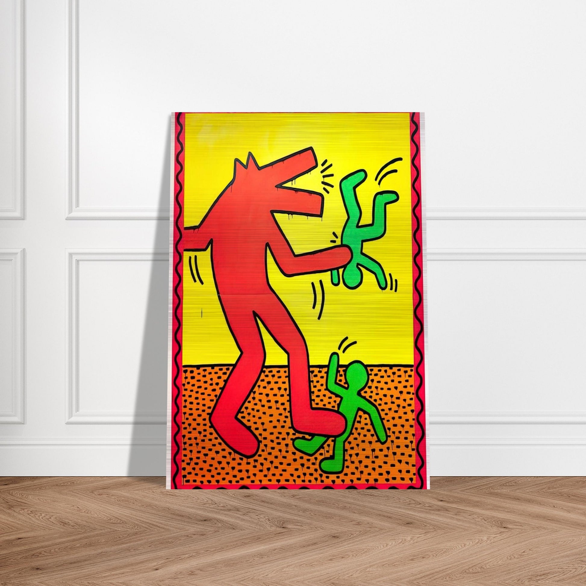 UNTITLED 1982 1 - Keith Haring Brushed Aluminum Print - 70x100 cm / 28x40 inches | Keith Haring Aluminum Print | Keith Haring Prints