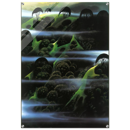 Early Morning Fog - Eyvind Earle Acrylic Print - 70x100 cm / 28x40″ inches