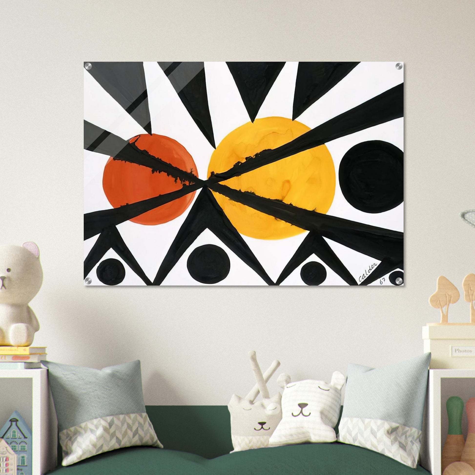 ACROSS THE ORANGE MOONS 1967 - Alexander Calder Acrylic Print - 70x100 cm / 28x40″ inches