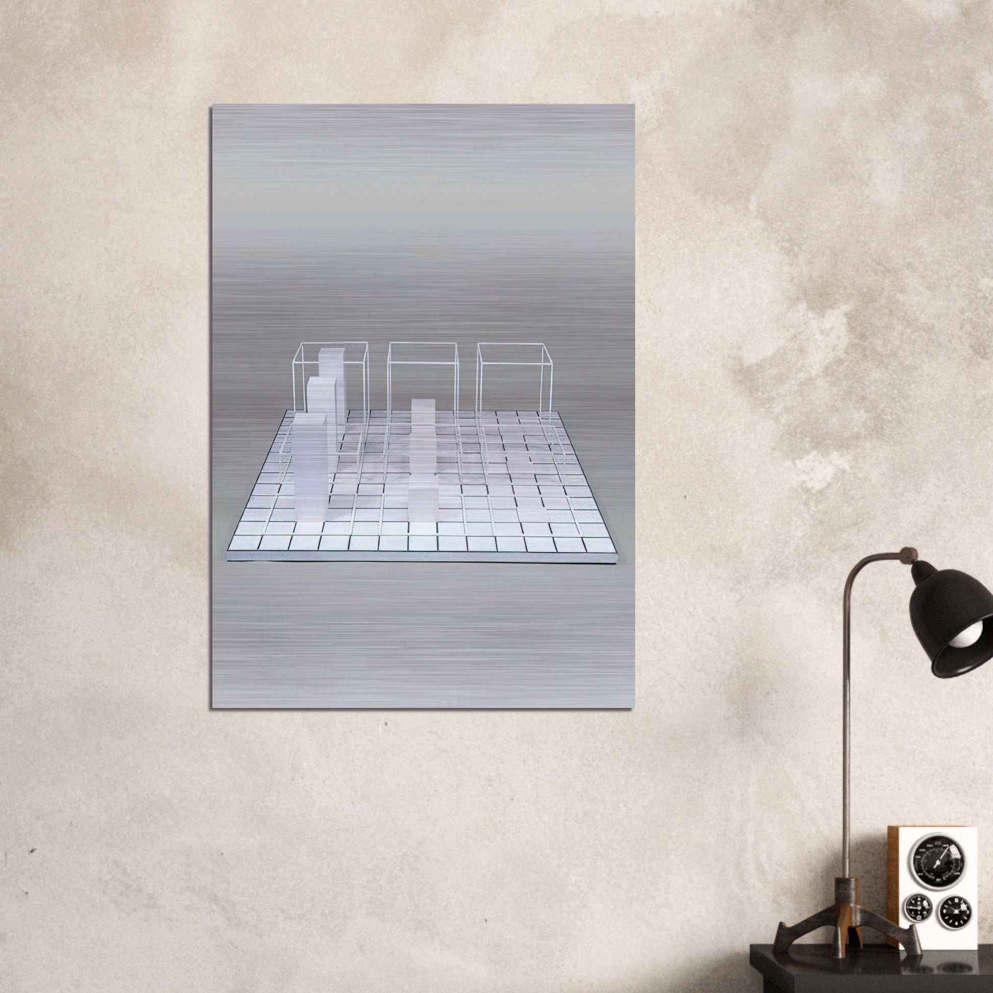 Serial Project Set B - Sol LeWitt Brushed Aluminum Print - 70x100 cm / 28x40 inches | Sol LeWitt Aluminum Print | Sol LeWitt Prints