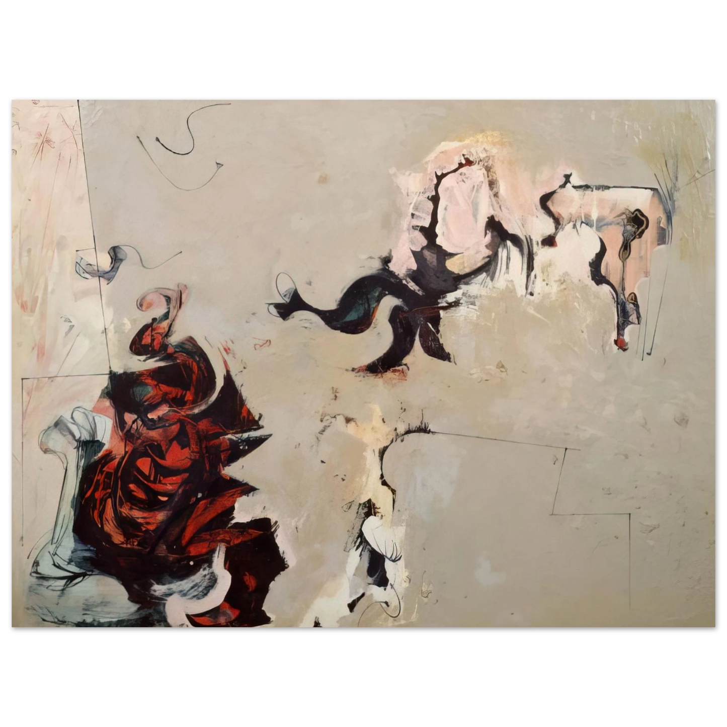 Charles Lapicque - Untitled - 1959  75x100 cm / 30x40inches Fine Art Poster