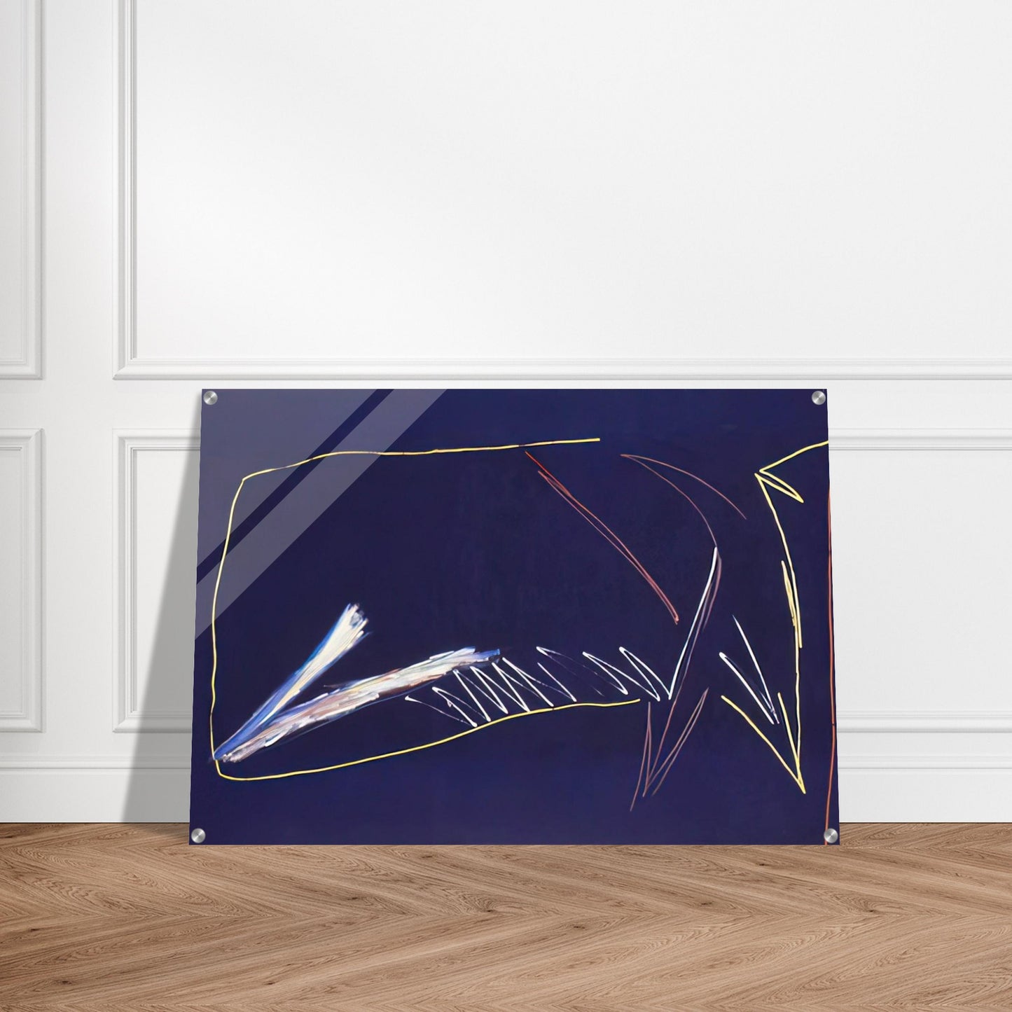 The Blue Whale - 1973 - Ronnie Landfield Acrylic Print - 70x100 cm / 28x40″ inches