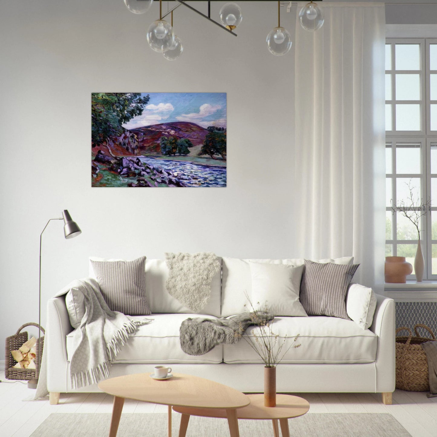 Paysage à Crozant - 1900 - Armand Guillaumin Brushed Aluminum Print - 70x100 cm / 28x40 inches | Armand Guillaumin Aluminum Print | Armand Guillaumin Prints