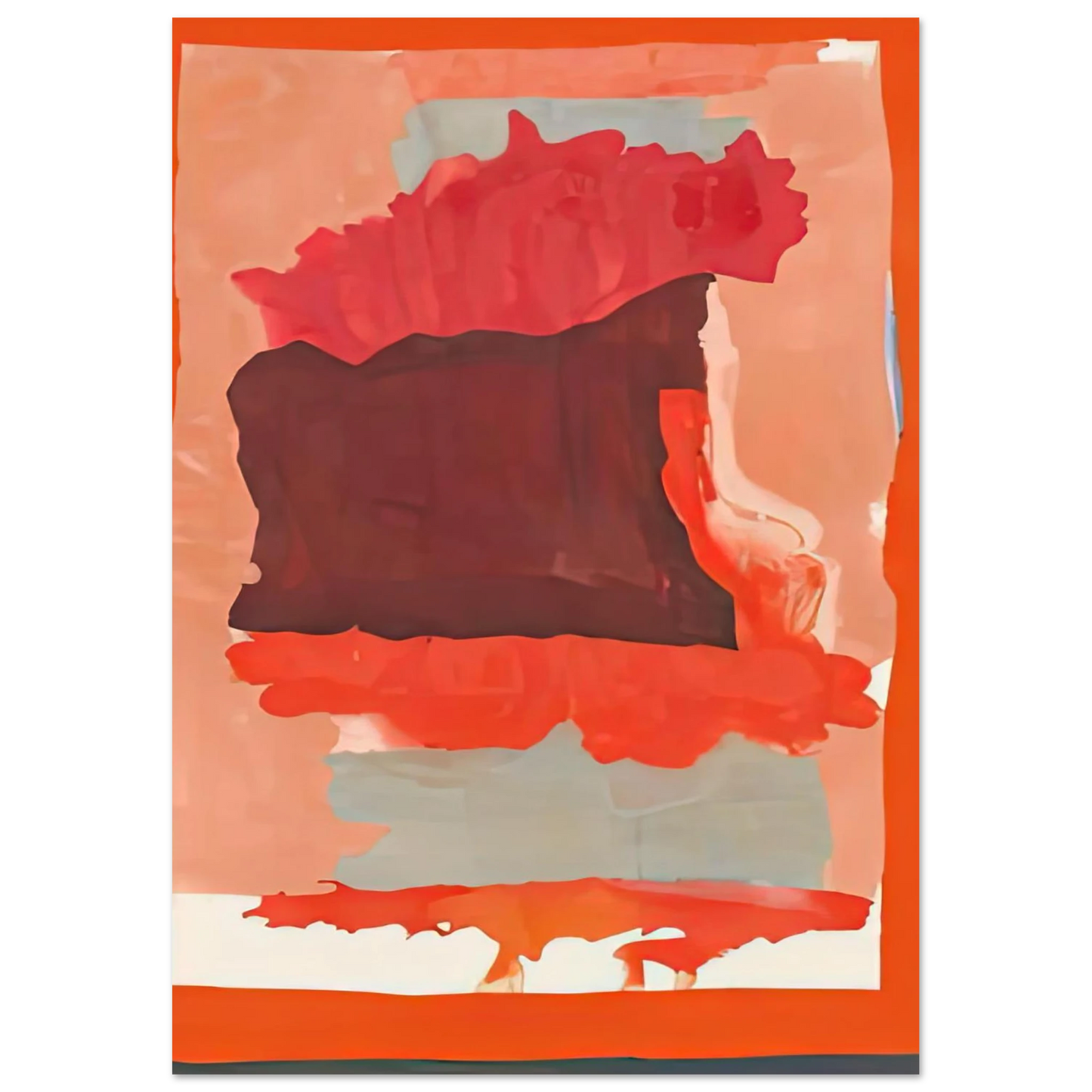 Helen Frankenthaler - Cape Orange, 1964- Wall Art - 28x40 inches / 70x70 cm - Canvas (Imperial)-canvas - -