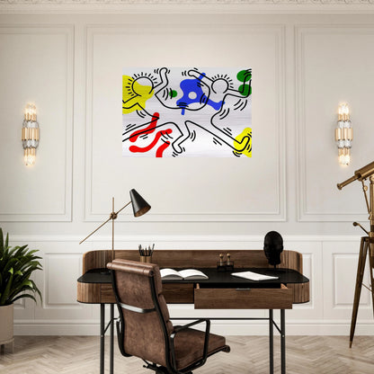 UNTITLED 1986 - Keith Haring Brushed Aluminum Print - 70x100 cm / 28x40 inches | Keith Haring Aluminum Print | Keith Haring Prints