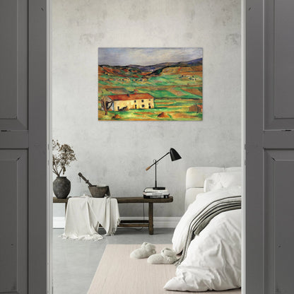 Gardanne - Paul Cézanne Brushed Aluminum Print - 70x100 cm / 28x40 inches | Paul Cézanne Aluminum Print | Paul Cézanne Prints