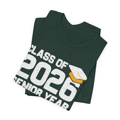 Camiseta de último año de la clase de 2026, camiseta de graduación, regalo de graduación unisex, ropa para estudiantes de último año de secundaria, camiseta con destino a la universidad