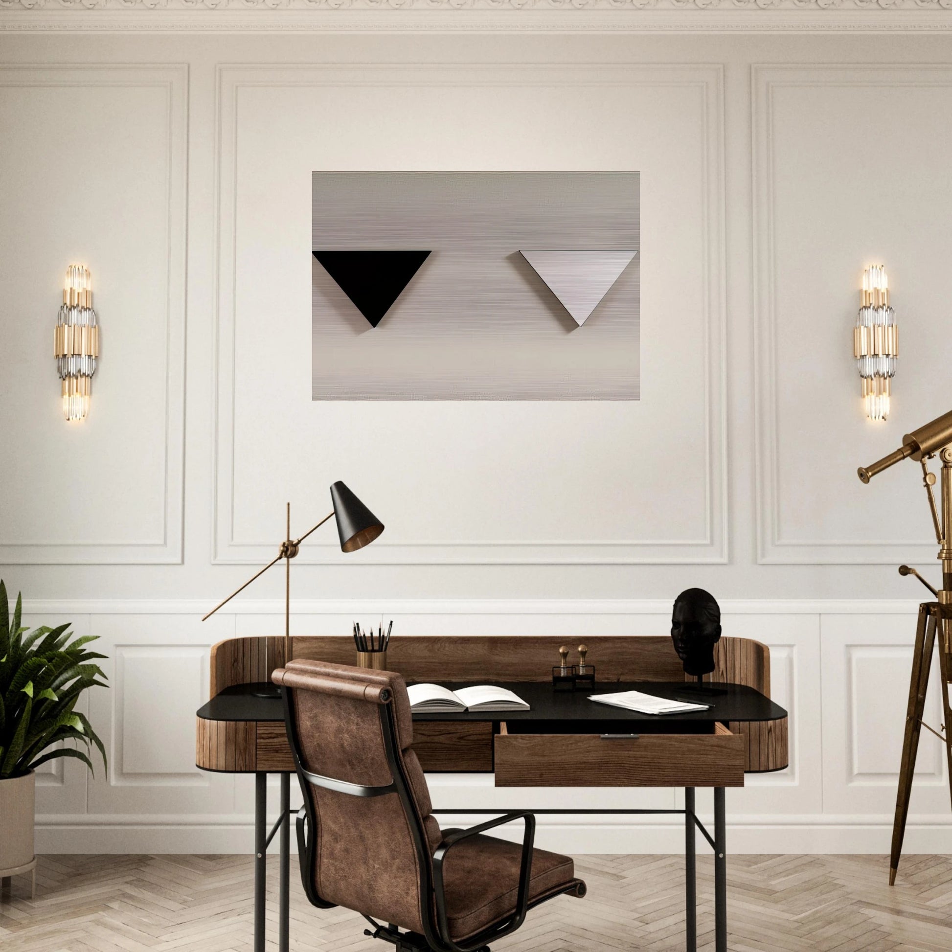 MIRROR OBJECT 1973 - BLINKY PALERMO Brushed Aluminum Print - 70x100 cm / 28x40 inches | BLINKY PALERMO Aluminum Print | BLINKY PALERMO Prints
