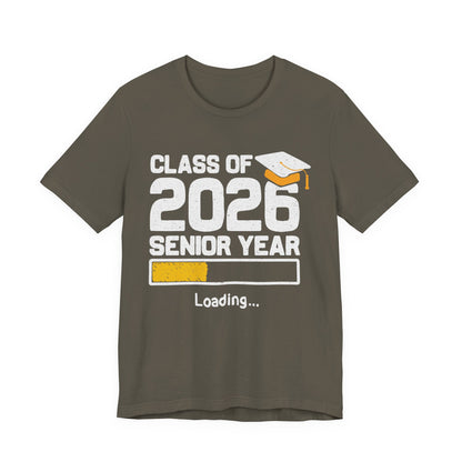 Camiseta de último año de la clase de 2026, camiseta de graduación, regalo de graduación unisex, ropa para estudiantes de último año de secundaria, camiseta con destino a la universidad