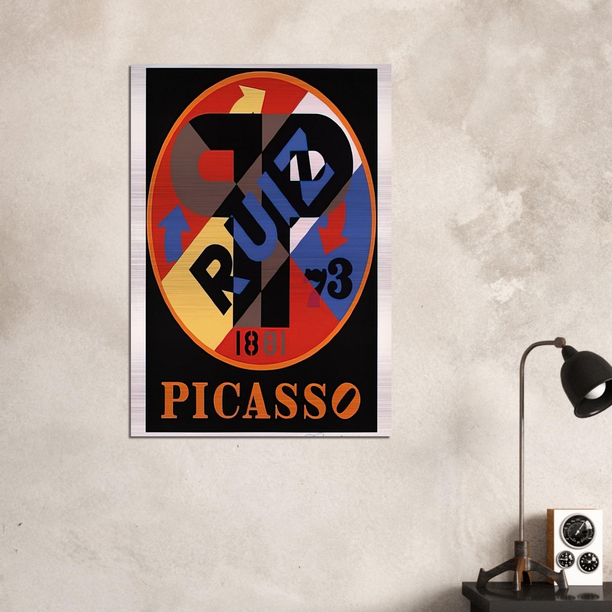Picasso, The American Dream - Robert Indiana Brushed Aluminum Print - 70x100 cm / 28x40 inches | Robert Indiana Aluminum Print | Robert Indiana Prints