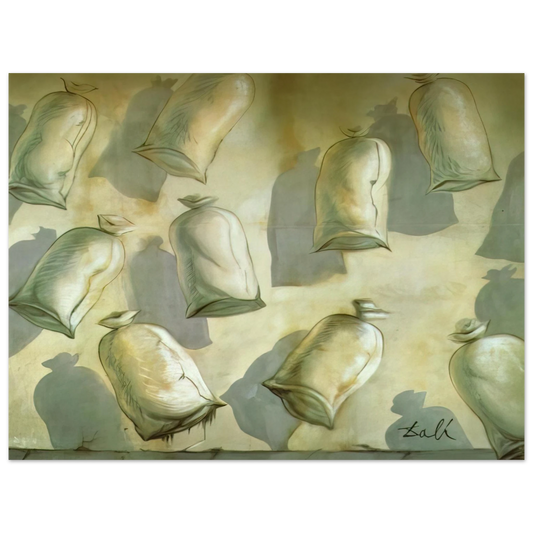 Salvador Dali - SET DESIGN FOR THE BALLET LOS SACOS DEL MOLINERO 2  75x100 cm / 30x40inches Fine Art Poster