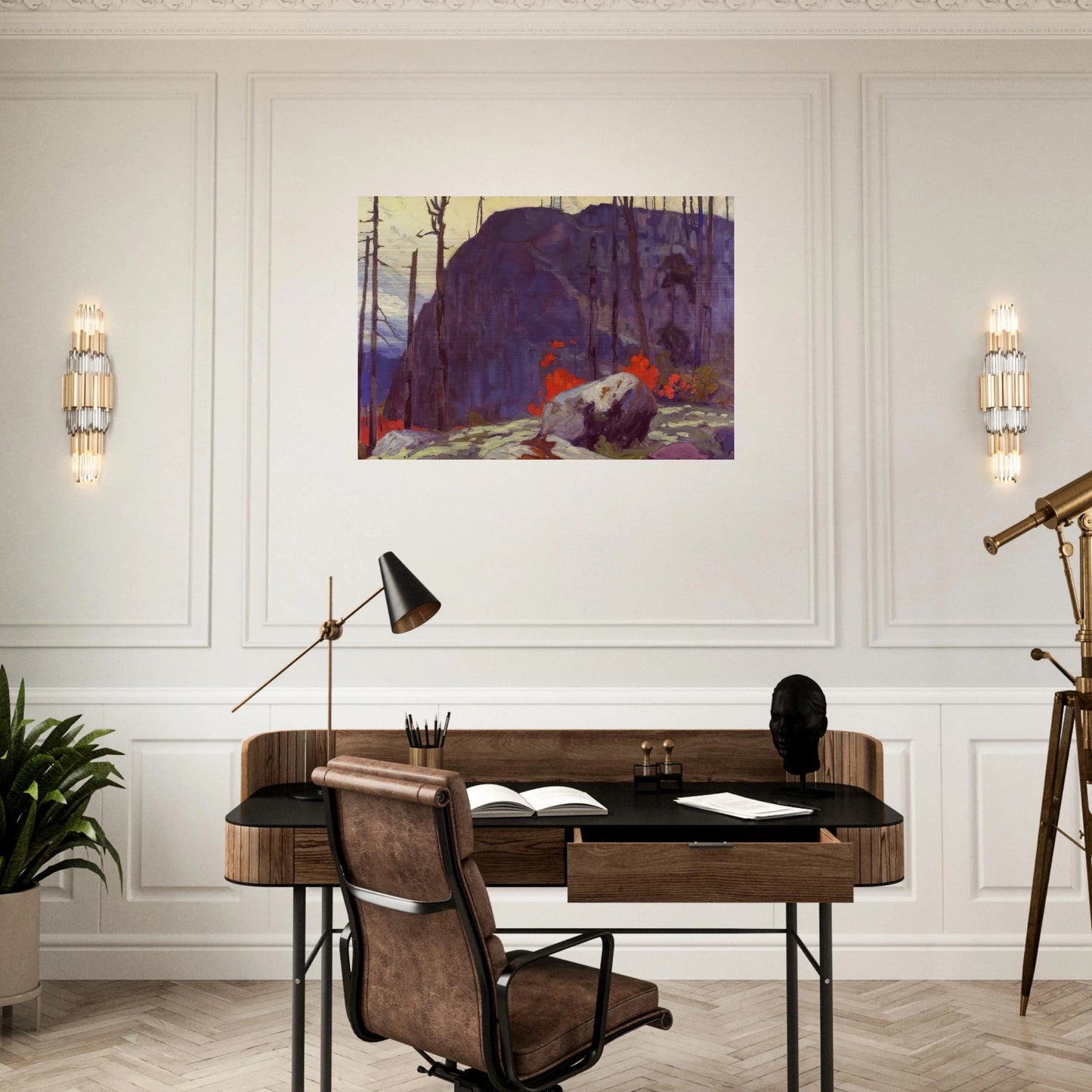 Algoma Hill - 1920 - Lawren Harris Brushed Aluminum Print - 70x100 cm / 28x40 inches | Lawren Harris Aluminum Print | Lawren Harris Prints