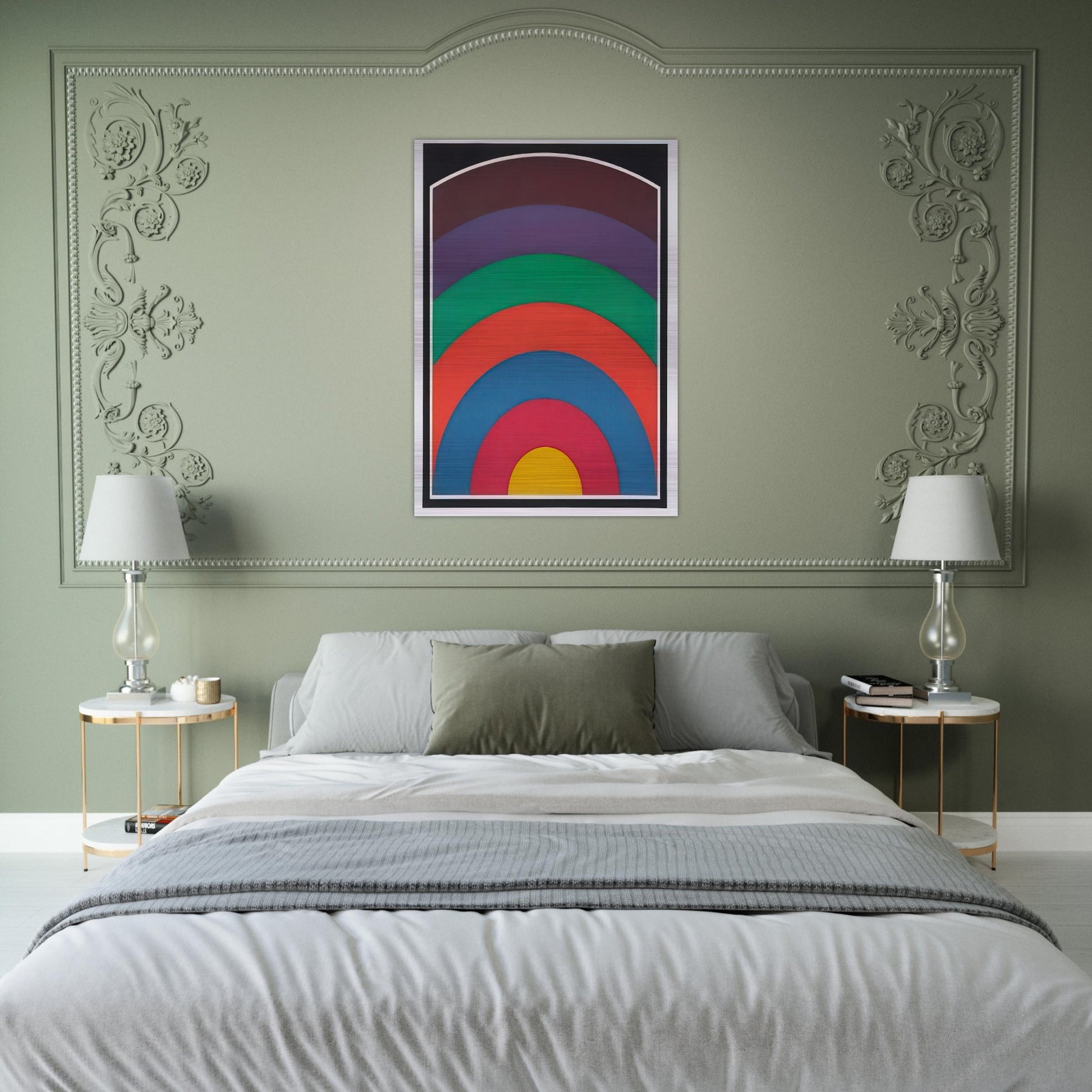 Arc Bands - Sol LeWitt Brushed Aluminum Print - 70x100 cm / 28x40 inches | Sol LeWitt Aluminum Print | Sol LeWitt Prints