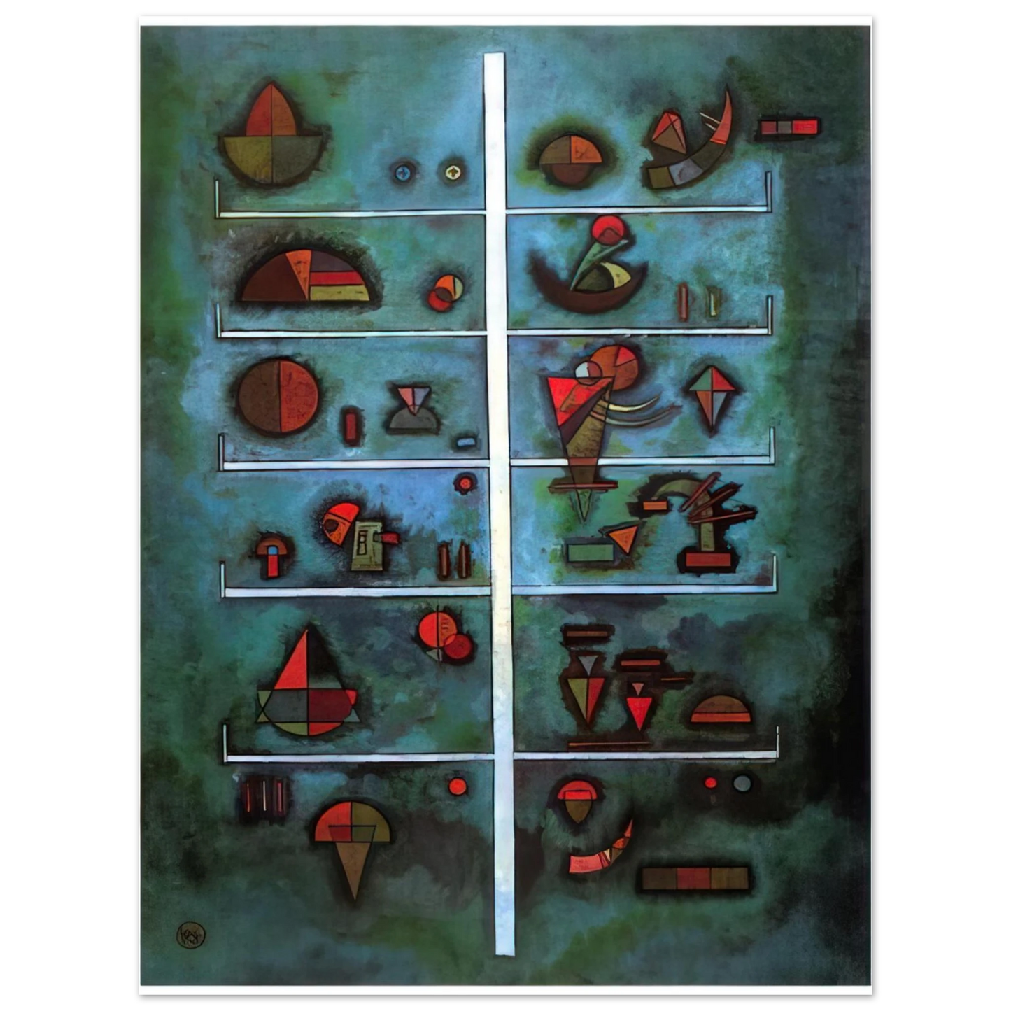 Wassily Kandinsky - STOREYS 1929  75x100 cm / 30x40inches Fine Art Poster