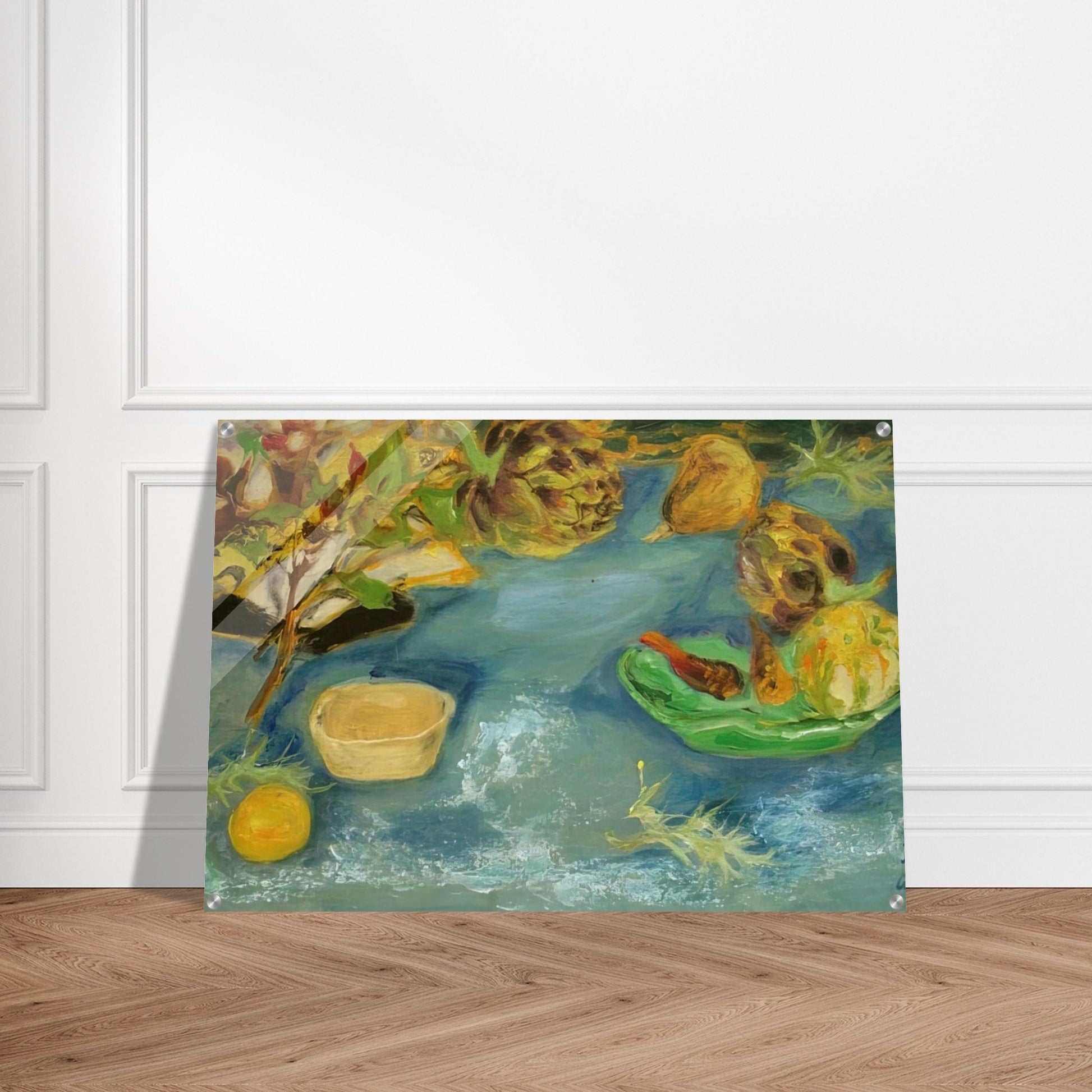 Still life with artichokes - 1956 - Le Pho Acrylic Print - 70x100 cm / 28x40″ inches