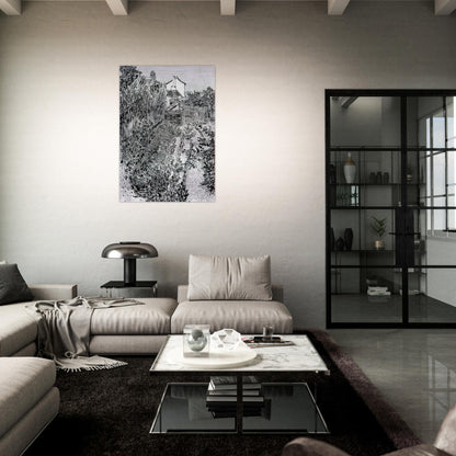 The Garden with Flowers - Vincent van Gogh Brushed Aluminum Print - 70x100 cm / 28x40 inches | Vincent van Gogh Aluminum Print | Vincent van Gogh Prints