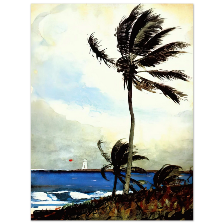 Winslow Homer - PALM TREE NASSAU  75x100 cm / 30x40inches Fine Art Poster
