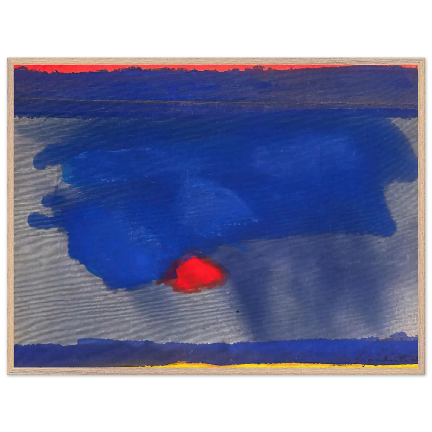 Helen Frankenthaler - Provincetown - 1964 Wall art - 30x45 cm / 12x18 Inches - Premium Wooden Framed Poster With Fine Art Paper - White frame