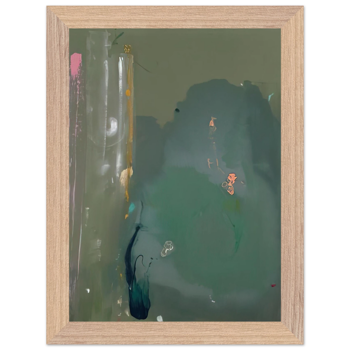 Helen Frankenthaler - CÃƒÆ’Ã‚Â´te d Argent - 1980 Wall art - 70x100 cm / 28x40 inches - Premium Wooden Framed Poster With Fine Art Paper-canvas - Black frame