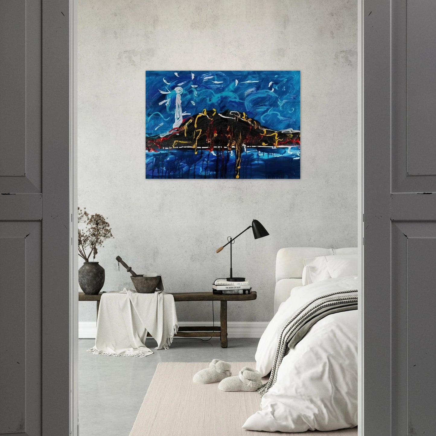Il Vulcano - Art Informel - Mario Schifano Brushed Aluminum Print - 70x100 cm / 28x40 inches | Mario Schifano Aluminum Print | Mario Schifano Prints