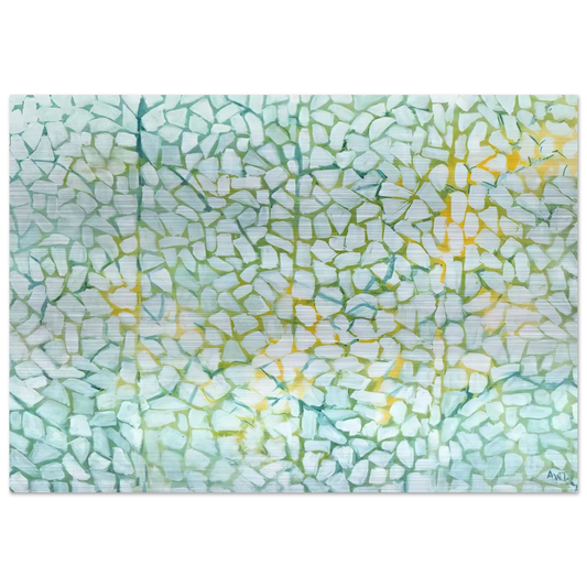 WHITE DAISIES RHAPSODY 1973 - Alma Woodsey Thomas Brushed Aluminum Print - 70x100 cm / 28x40 inches | Alma Woodsey Thomas Aluminum Print | Alma Woodsey Thomas Prints